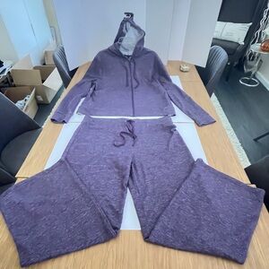 NYC Alliance Purple Zip-Up Hoodie joggers set